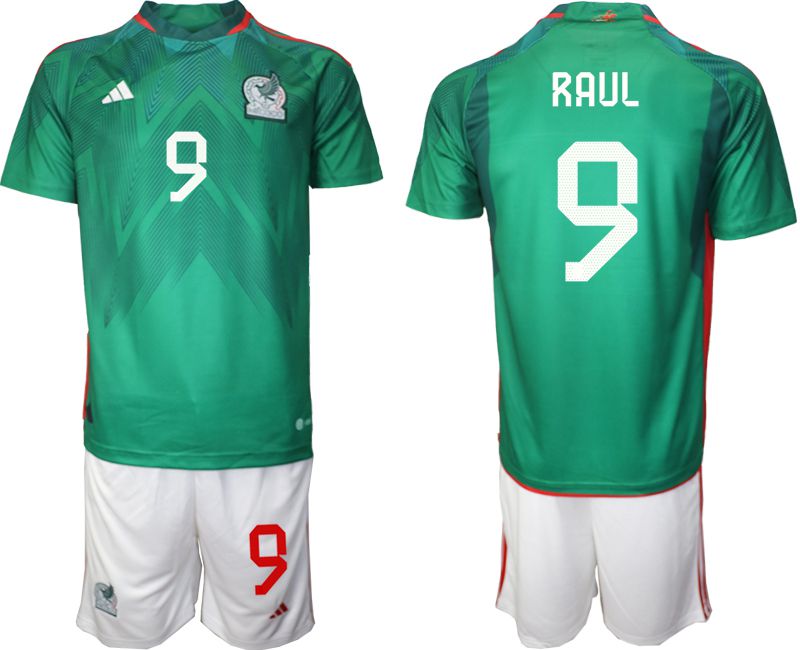 Men 2022 World Cup National Team Mexico home green #9 Soccer Jerseys